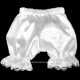 Baby Girls White Lace Satin Dress, Bloomers & Headband