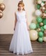 Emmerling Polka Dot Tulle Bow Communion Dress - Style Kaila