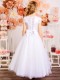 Emmerling Lace Satin & Star Tulle Communion Dress - Style Kelsie