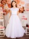 Emmerling Lace Satin & Star Tulle Communion Dress - Style Kelsie