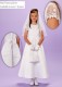 White Lace & Satin Communion Dress - Theresa P205 by Peridot