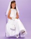White Floral Organza Holy Communion Dress - Kathryn P206 by Peridot