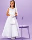 White Beaded Organza Holy Communion Dress - Florence P216 by Peridot