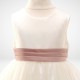 Girls Dusky Pink & Ivory Organza Diamante Dress