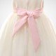 Girls Pink & Ivory Organza Diamante Dress