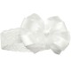 Baby Girls Ivory Lace Headband with Satin Organza Bow