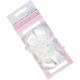 Baby Girls Ivory Lace Headband with Satin Organza Bow