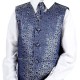 Boys Navy Swirl 4 Piece Waistcoat Suit