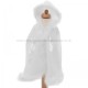 Baby Girls White Fleece Long Hooded Cape