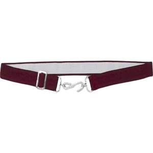 Boys Burgundy Adjustable & Elasticated Formal Belt