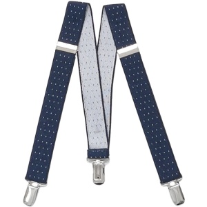 Boys Navy Dot Adjustable Formal Braces