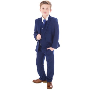 Boys Royal Blue Communion 5 Piece Suit, Shoes & Tie