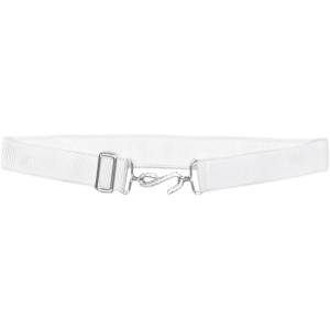 Boys White Adjustable & Elasticated Formal Belt