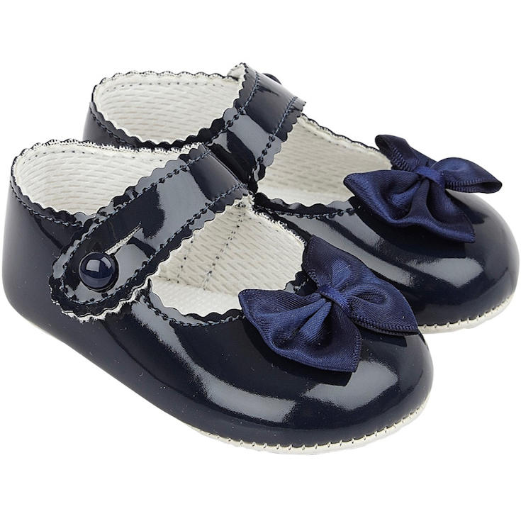 Baby Girls Navy Patent Shoes | Baypods 
