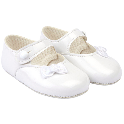 girls white bow shoes