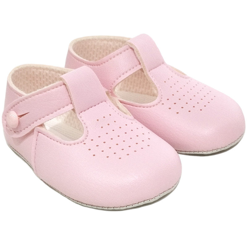 Baby Girls Pink Matt T-bar Shoes | Baypods Shoes ...