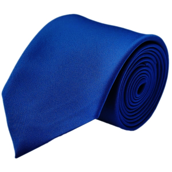Boys Royal Blue Plain Satin Tie 45