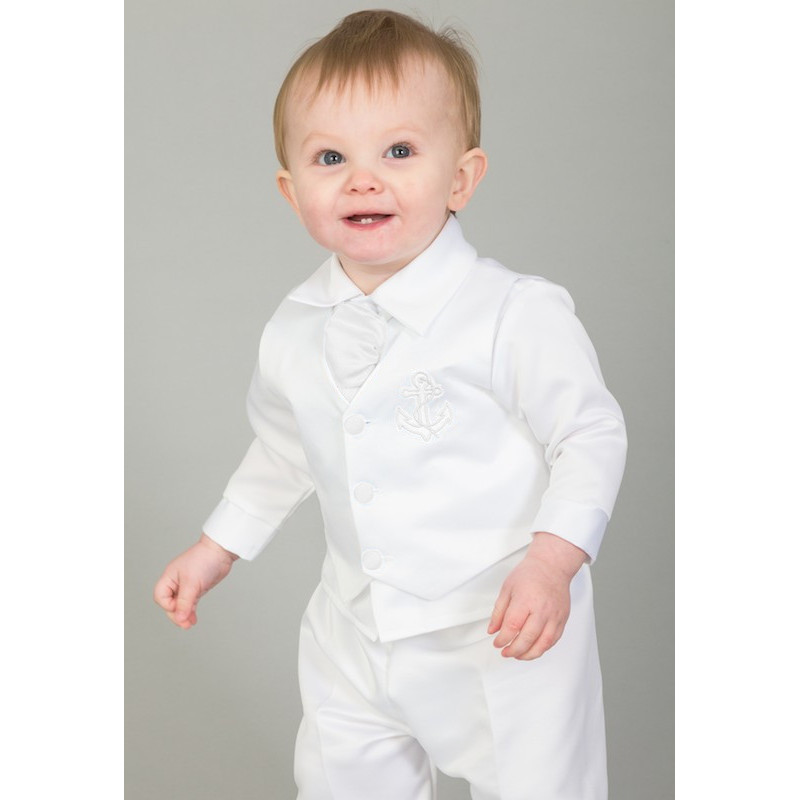 Boys White Christening Suit | Baby Sailor Outfit ...