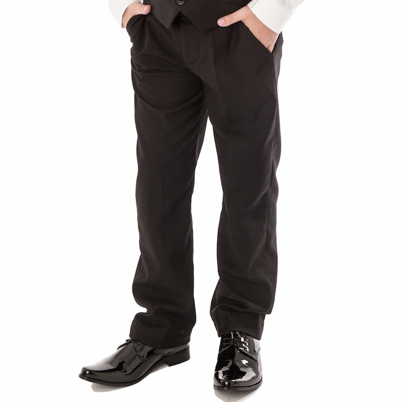 Buy Boys Black Slim Fit Solid Trousers Online - 706359 | Allen Solly