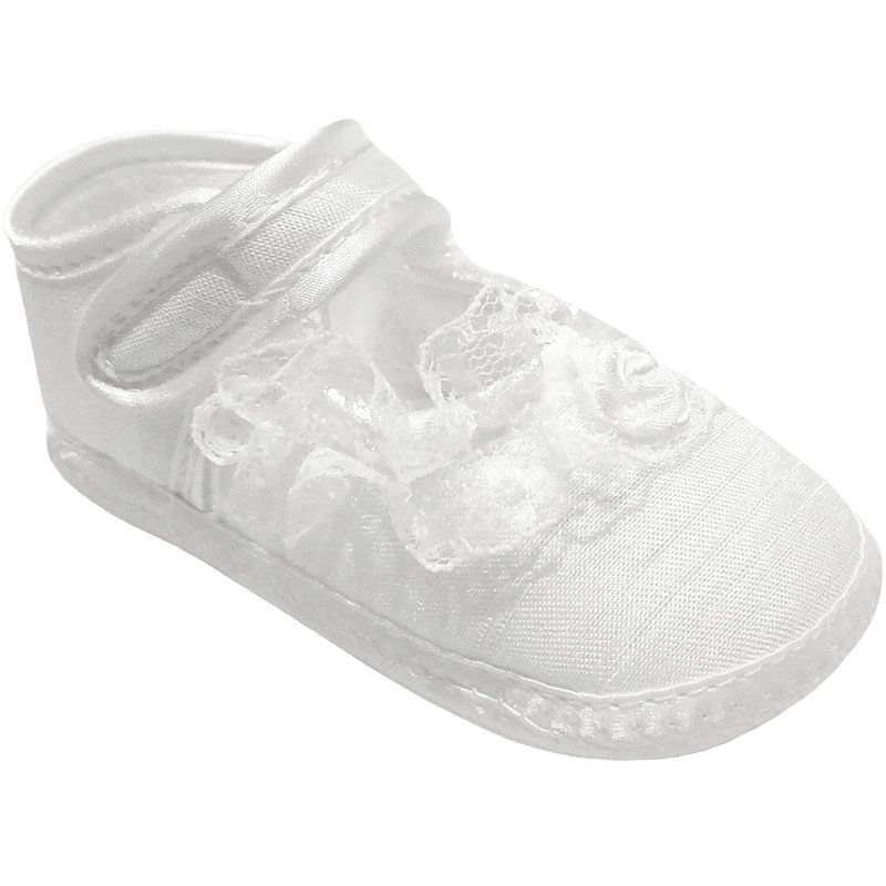 white christening shoes for baby girl