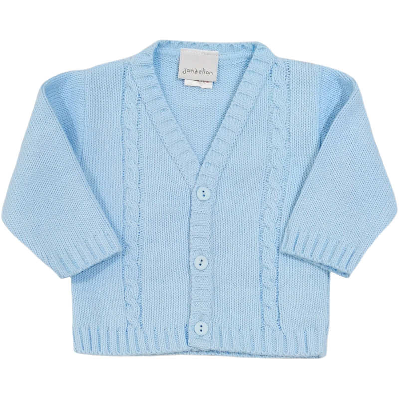 Baby Boys Blue Cable Knit Cardigan 