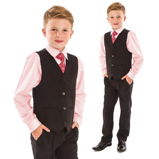 Boys Pink Black 4 Piece Slim Fit Suit | Boys Wedding Suit ...