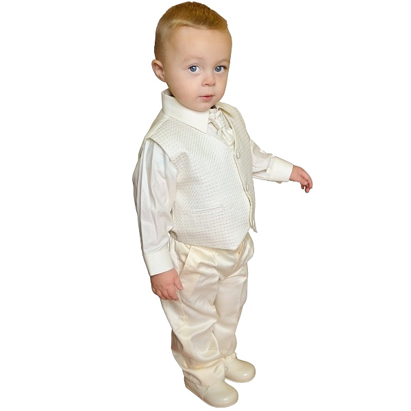 Boys Ivory 4 Piece Suit | Boys Wedding Suit | Boys Christening Suit ...