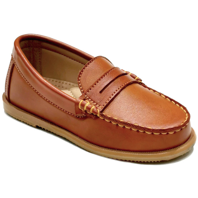 tan slip on loafers