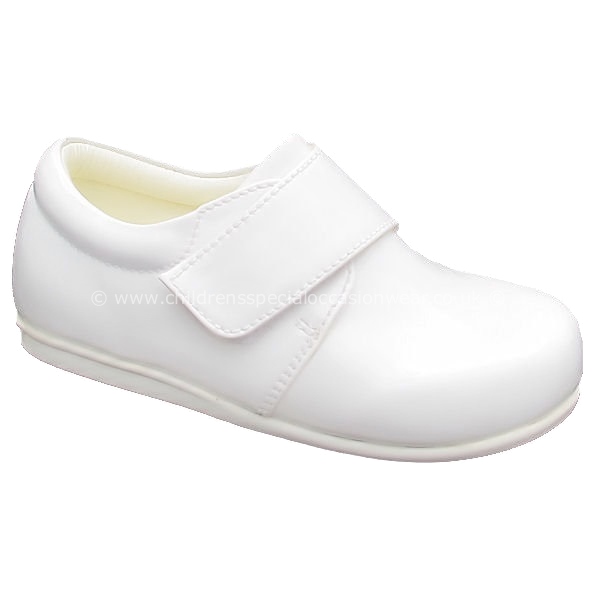 baby boy white patent shoes