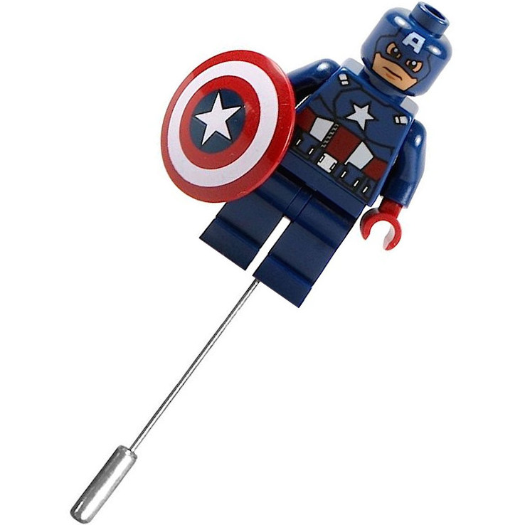 Captain America Superhero Buttonhole Pin  Page Boy Usher Groomsmen 