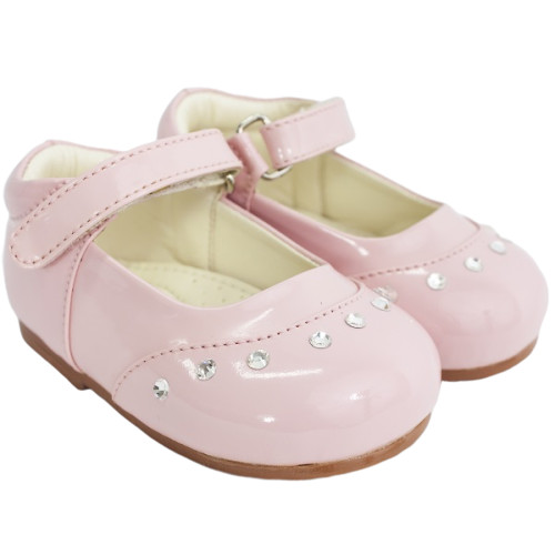 Girls Pink Patent Fairy Diamante Special Occasion Shoes | Formal Shoes ...