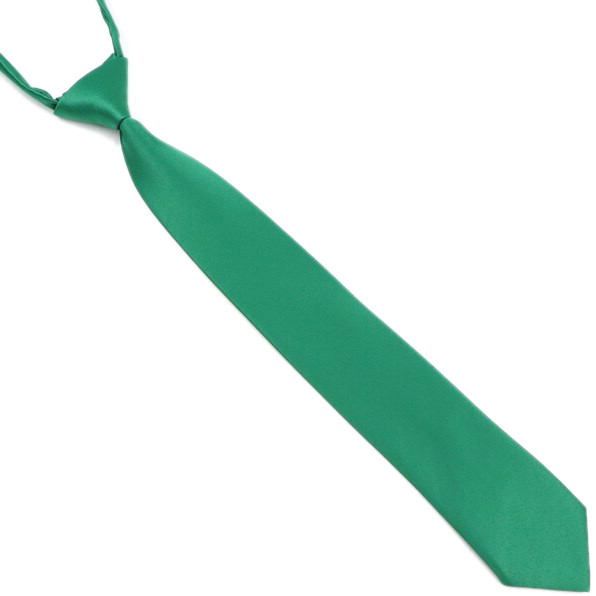 Boys Jade Green Silk Effect Adjustable Skinny Tie ...