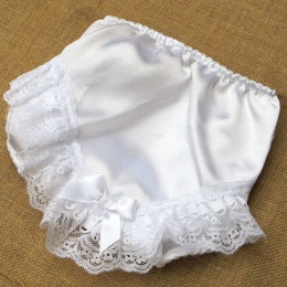 Baby Girls Ivory Christening Knickers | Baby Satin Knickers | Girls ...