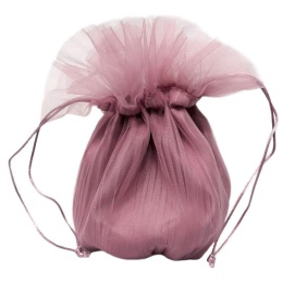 Girls Dusky Pink Organza Dolly Bag