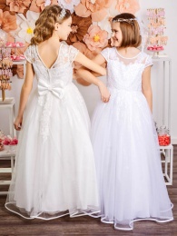 Emmerling Lace & Sparkle Tulle Communion Dress - Style Kaddy