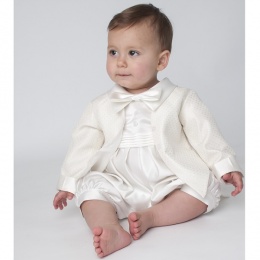 christening baby boys romper suit tuxedo ivory diamond outfit outfits suits childrensspecialoccasionwear months rompers