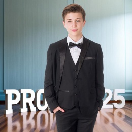 Black Tuxedo Slim Fit Three Piece Teen Prom Suit