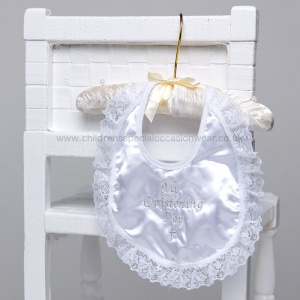 white lace bib